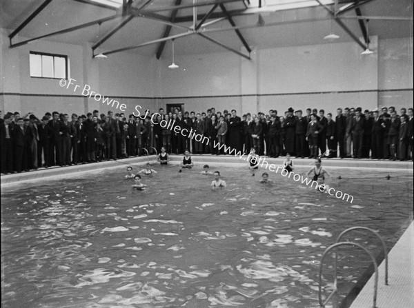 NEW SWIMMING BATH IN COLLEGE ON OPENING DAY